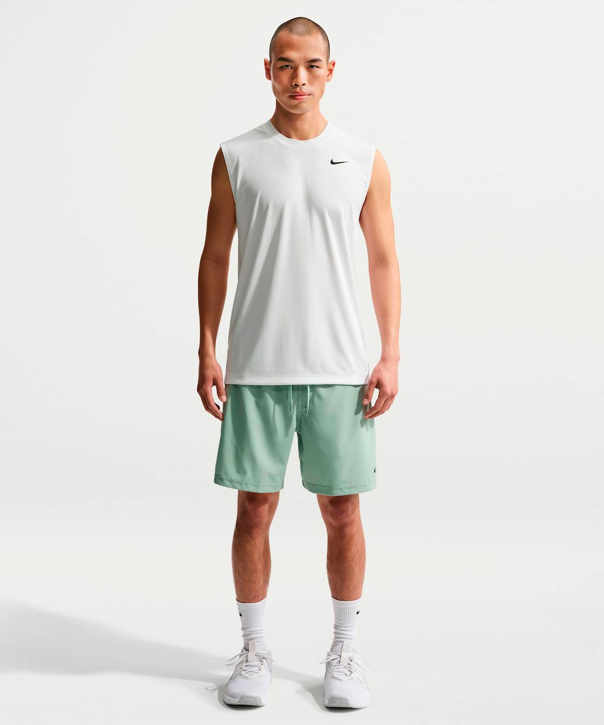 나이키(NIKE) 드라이 핏 민소매 트레이닝 탑 M - 화이트:블랙 / IO1430-100