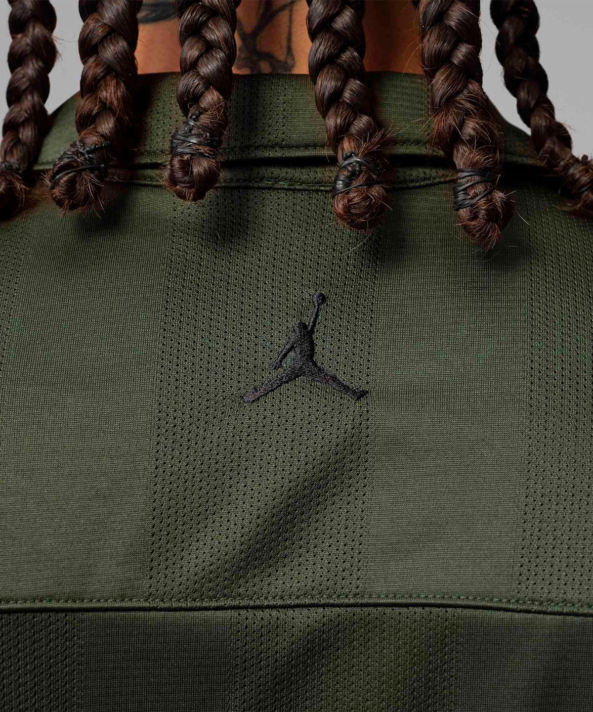 나이키(NIKE) 조던 브루클린 페스티벌 버튼다운 탑 M - 카고 카키:블랙 / IF1957-325