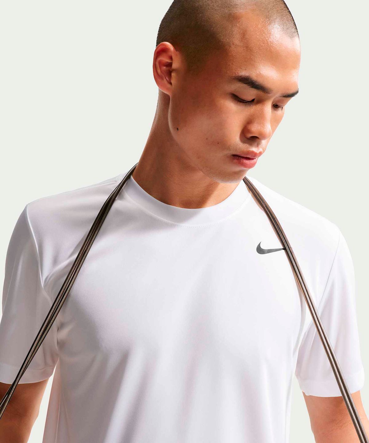 나이키(NIKE) 드라이 핏 트레이닝 티셔츠 M - 화이트:블랙 / IO1426-100