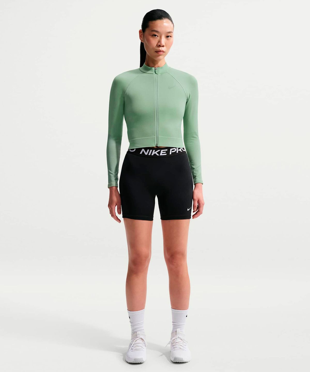 나이키(NIKE) 프로 풀집 트레이닝 탑 W - 스팀 / IO4467-006