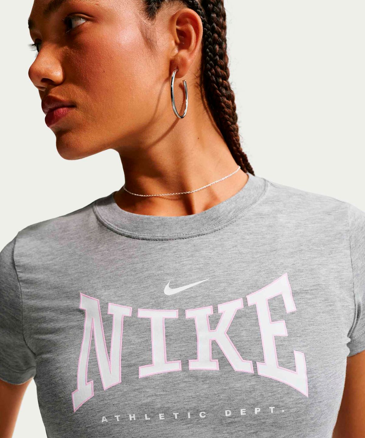 나이키(NIKE) 스포츠웨어 슬림 티셔츠 W - 다크 그레이 헤더 / IR8967-063