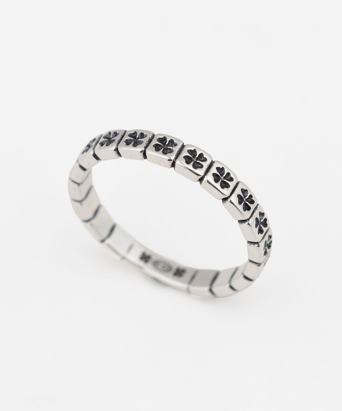 그레이노이즈(GRAYNOISE) Clover mini rail ring BK (925 silver)