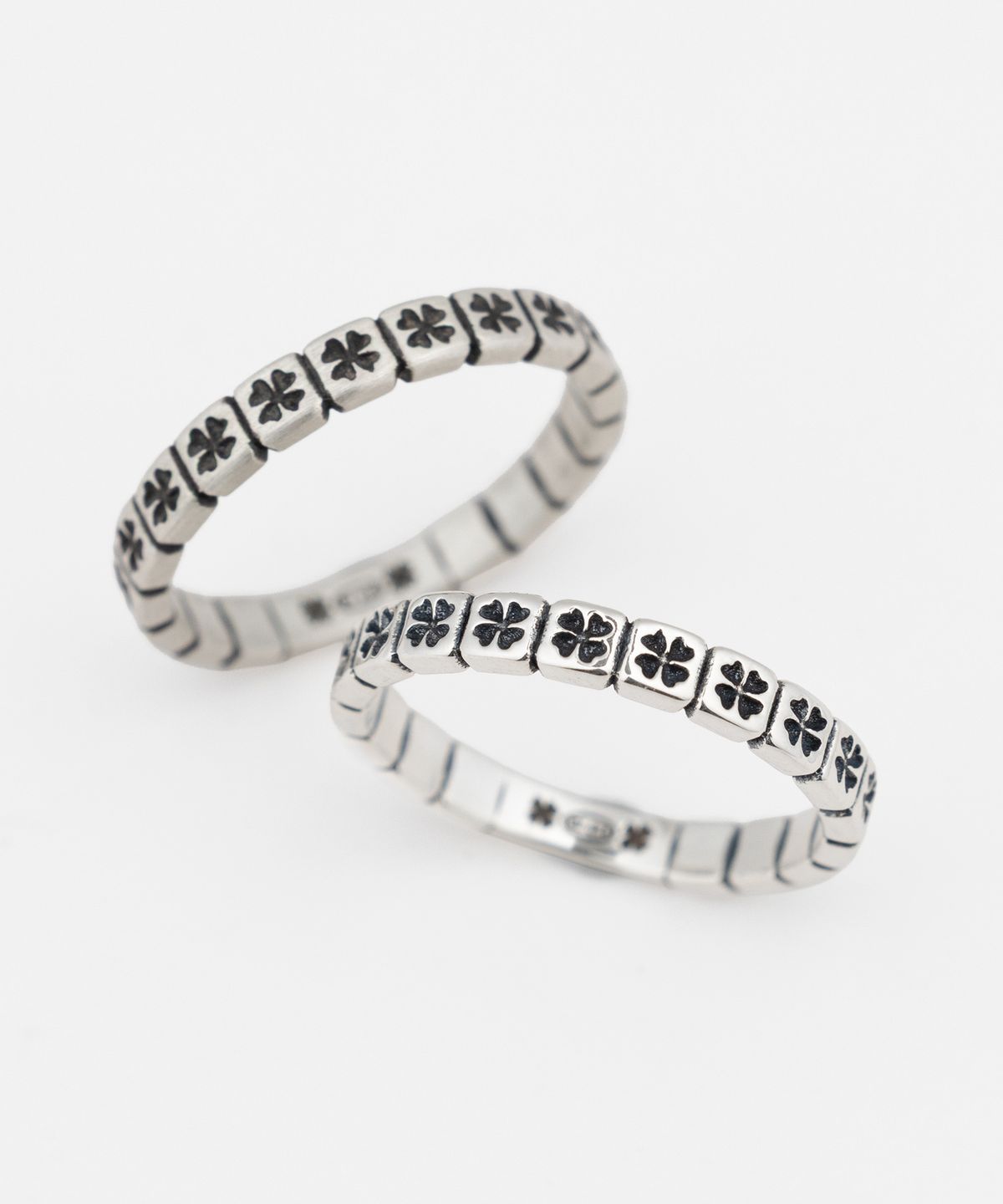 그레이노이즈(GRAYNOISE) Clover mini rail ring BK (925 silver)