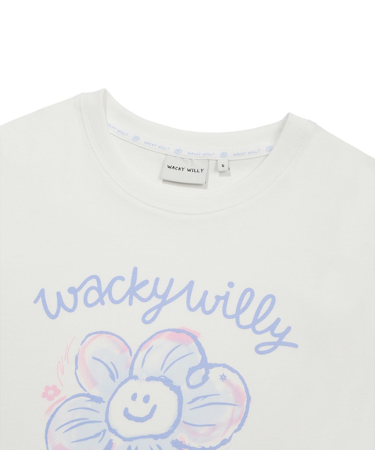 와키윌리(WACKY WILLY) [26SS] 우먼스 빅릴리 그래픽 반팔 티셔츠 화이트