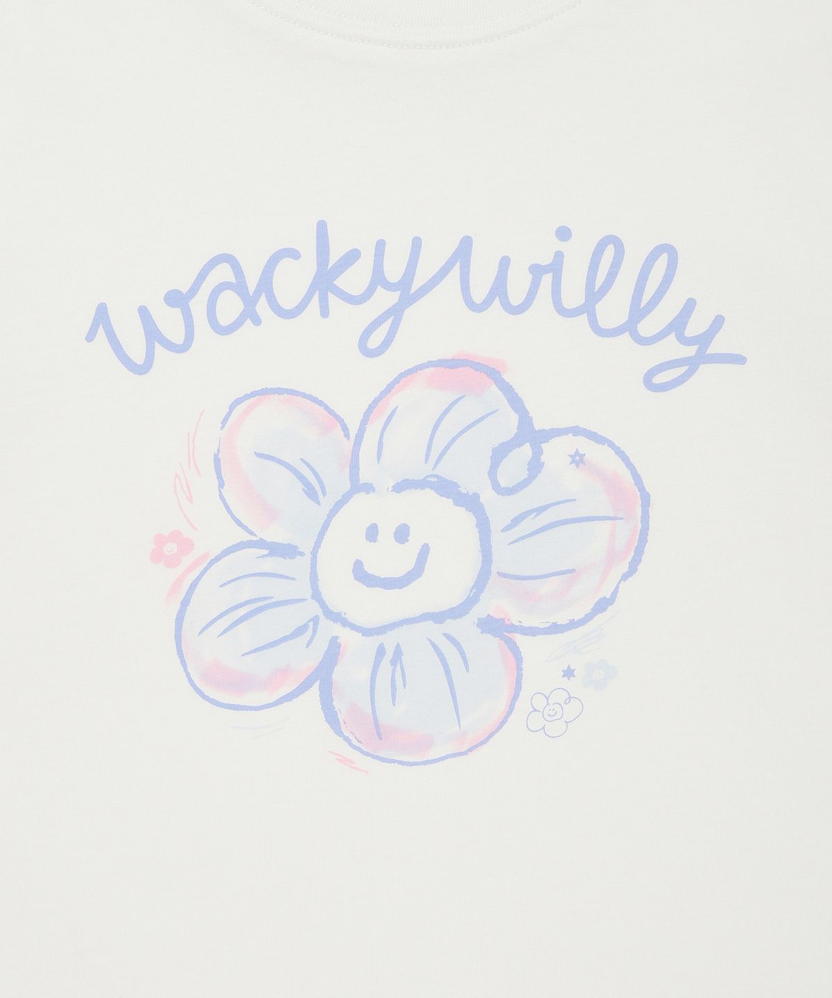 와키윌리(WACKY WILLY) [26SS] 우먼스 빅릴리 그래픽 반팔 티셔츠 화이트
