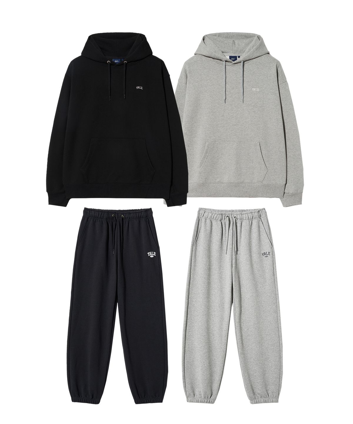 예일(YALE) [SET] 스몰아치 후드   스몰 투톤아치 스웨트 팬츠 (2 Colors)