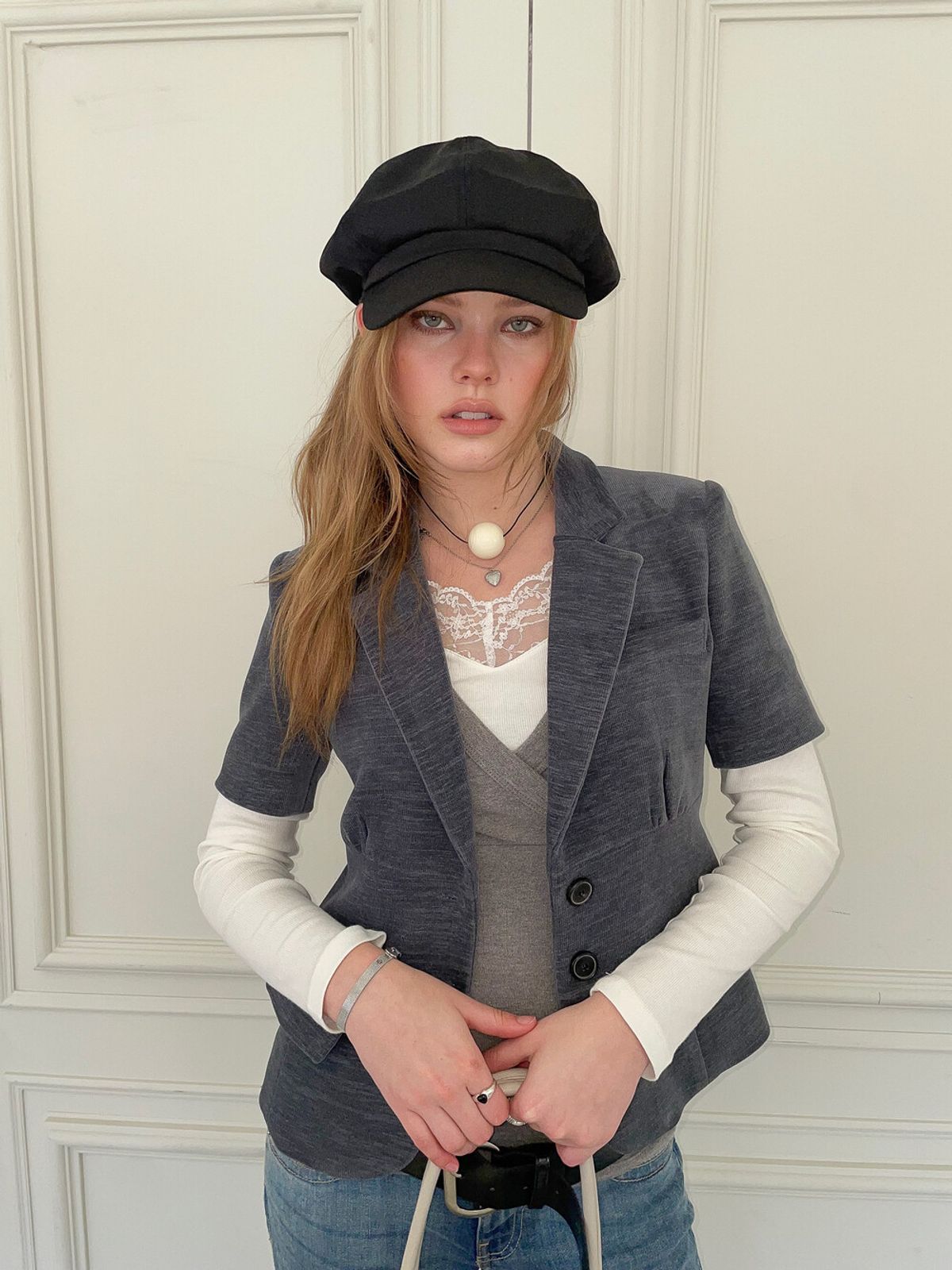 디망쉬(dimanche) Brooklyn Vintage Jacket (navy)