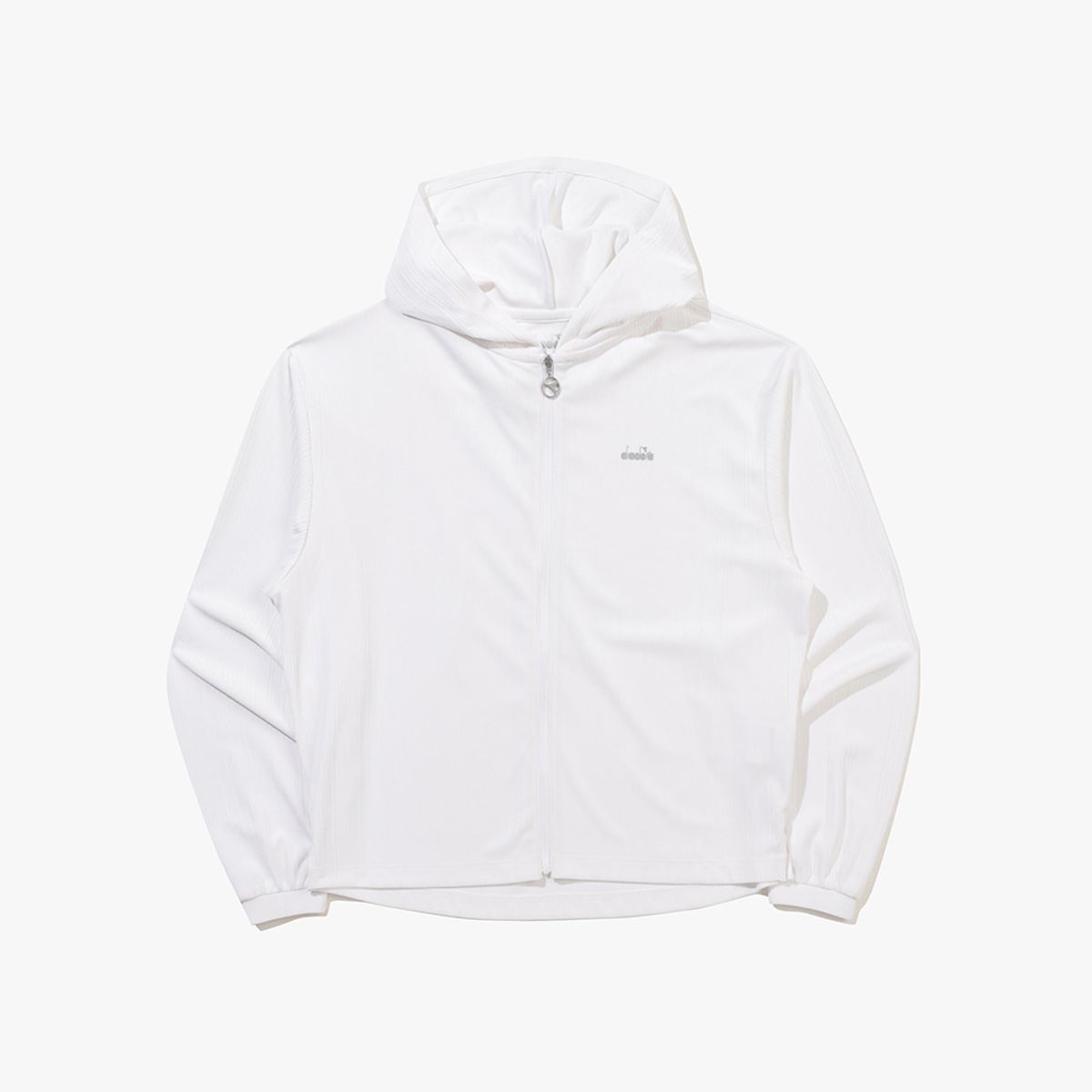 디아도라(diadora) 시어 골지 후드 집업 우먼 OFF WHITE