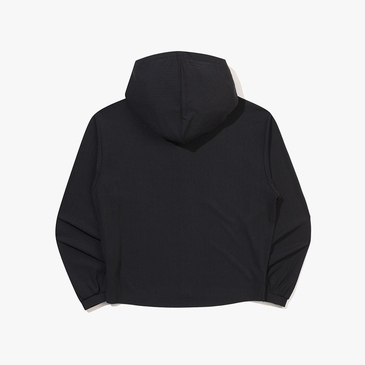 디아도라(diadora) 시어 골지 후드 집업 우먼 BLACK