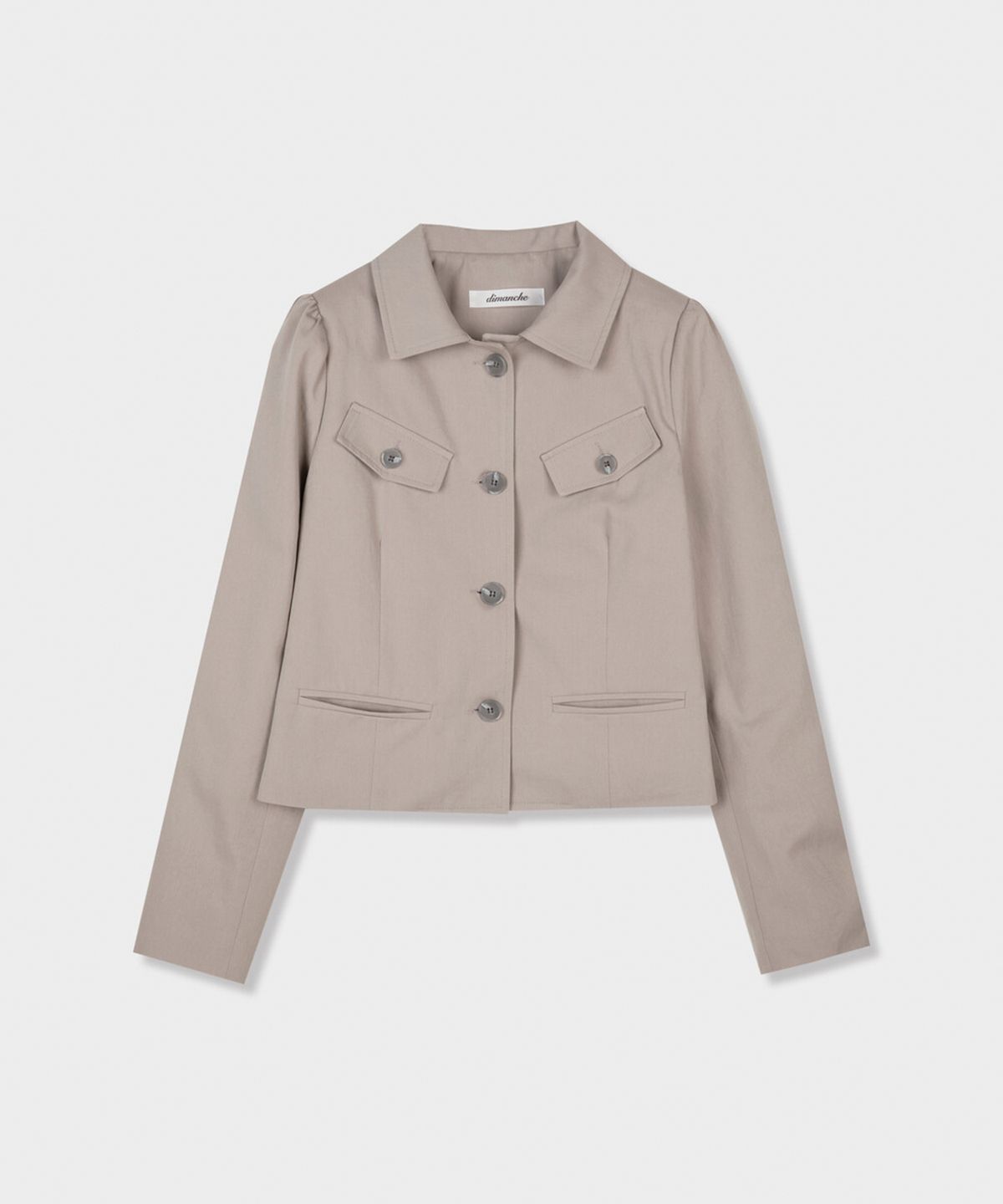 디망쉬(DIMANCHE) Puff Sleeve Jacket (light grey)
