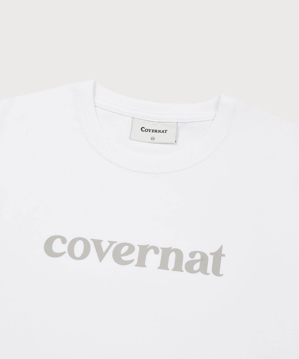 커버낫 우먼(COVERNAT WOMAN) 우먼 베이비핏 로고 티셔츠 화이트