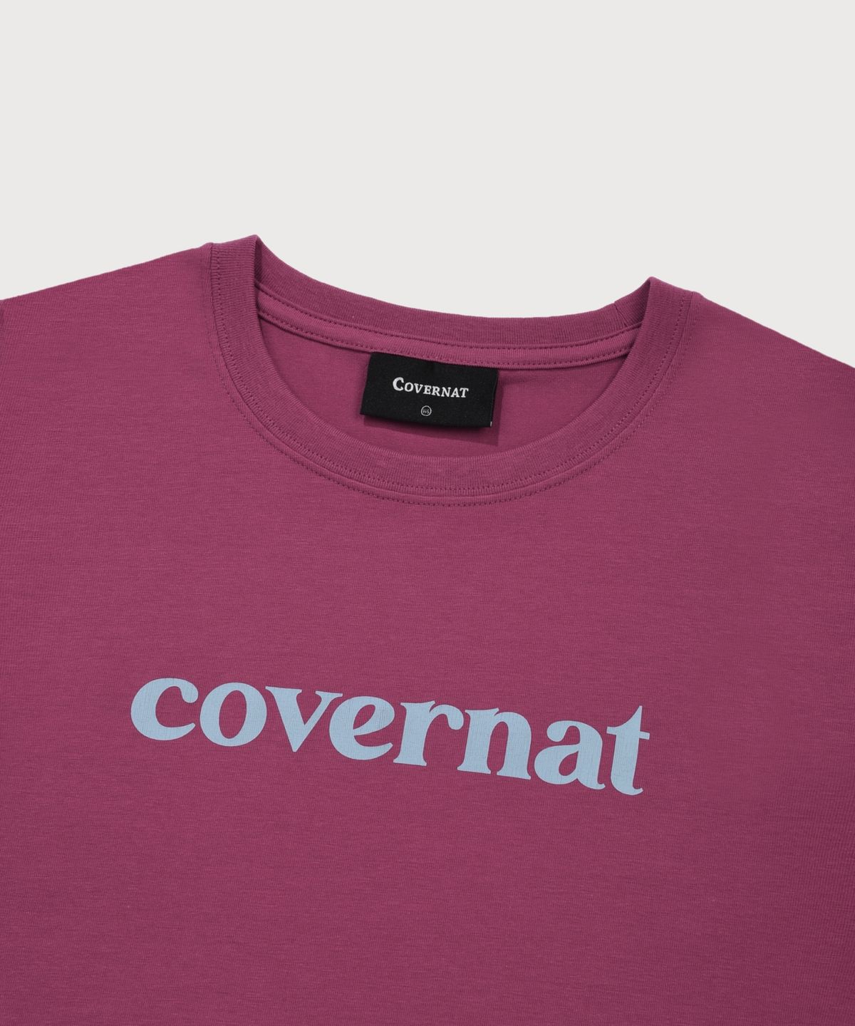 커버낫 우먼(COVERNAT WOMAN) 우먼 베이비핏 로고 티셔츠 마젠타