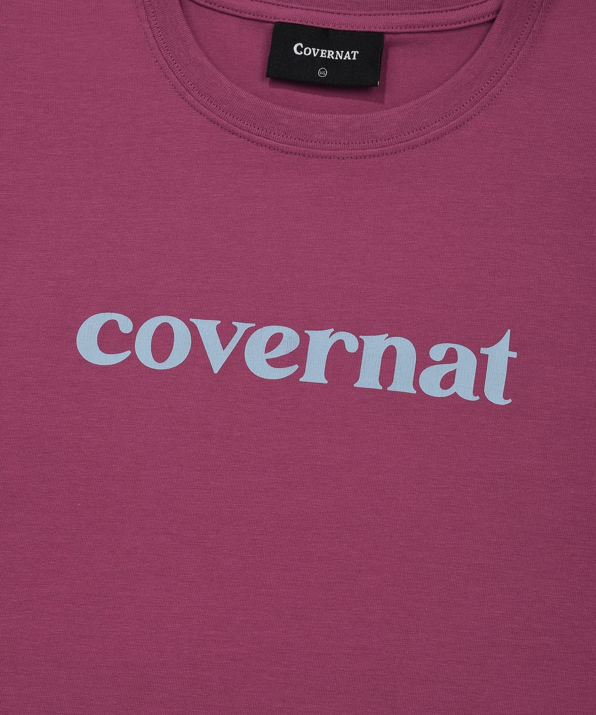 커버낫 우먼(COVERNAT WOMAN) 우먼 베이비핏 로고 티셔츠 마젠타
