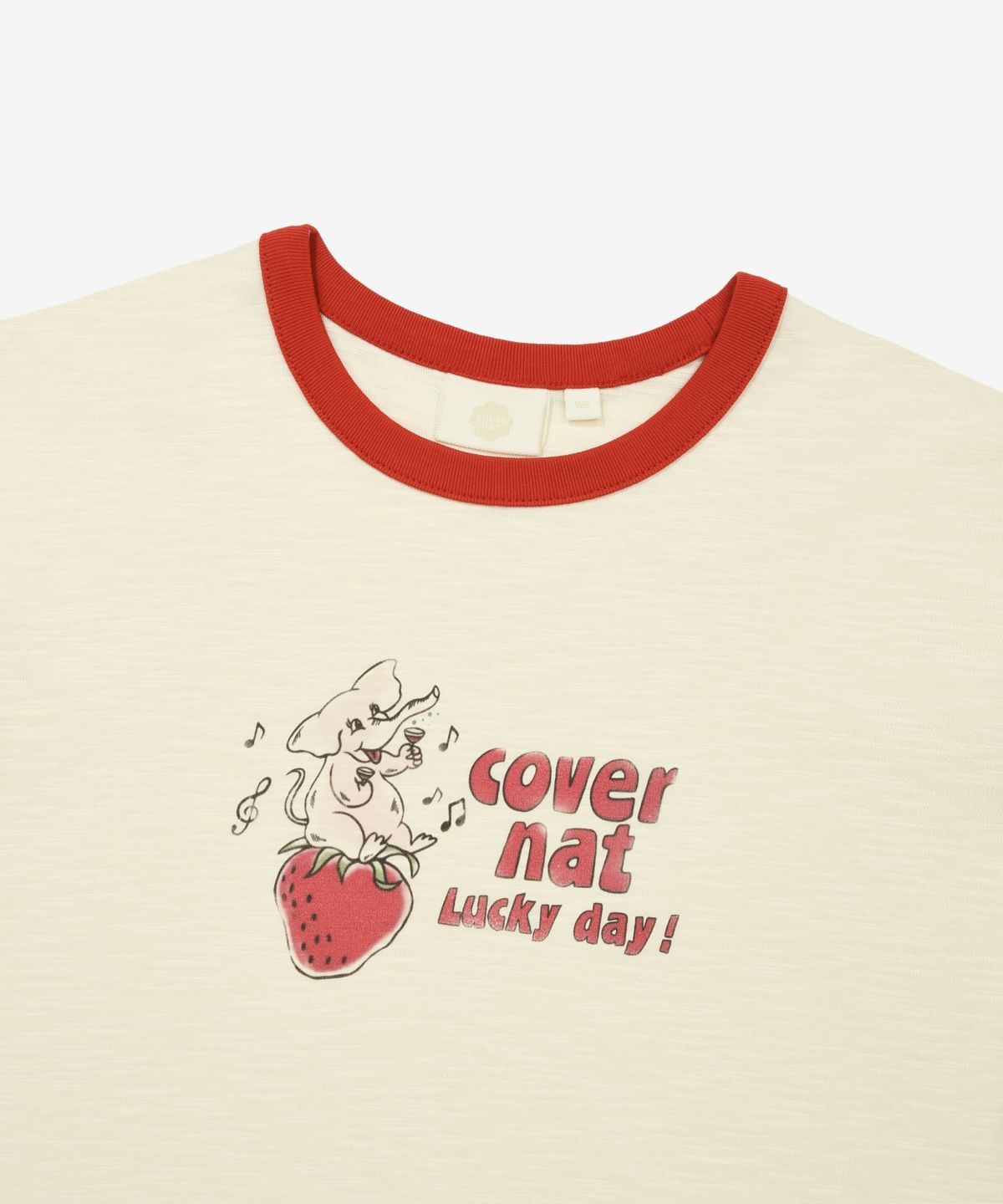 커버낫 우먼(COVERNAT WOMAN) 우먼 엘리펀트 그래픽 링거 티셔츠 크림