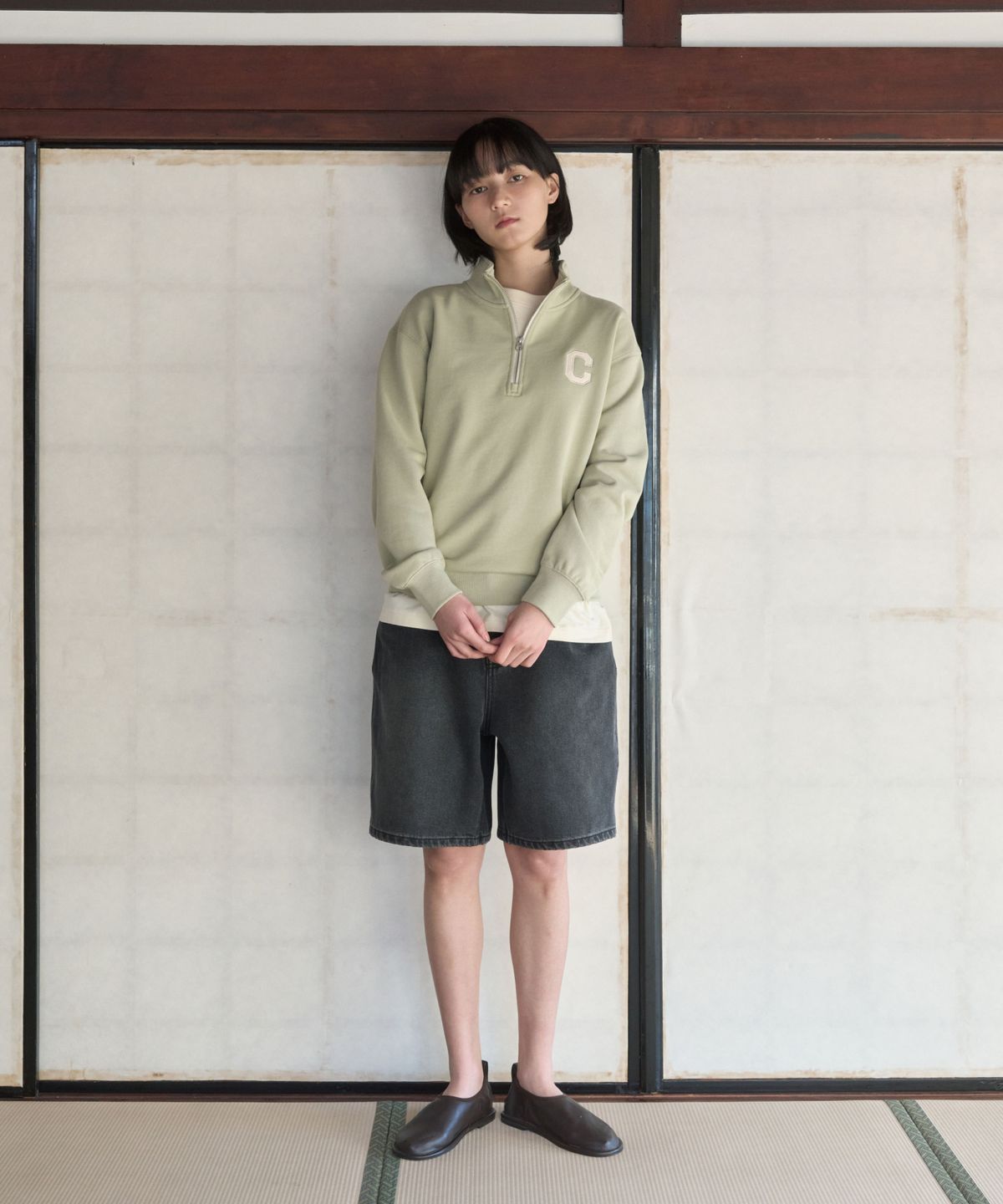 커버낫(COVERNAT) 레귤러 데님 쇼츠 블루