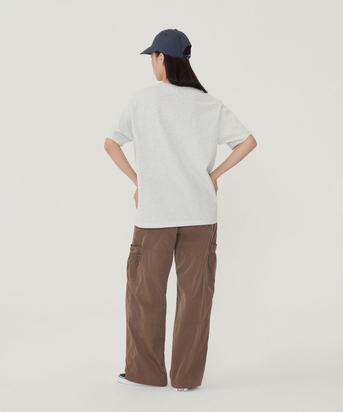 커버낫 우먼(COVERNAT WOMAN) 우먼 오버핏 빈티지 그래픽 티셔츠 네이비