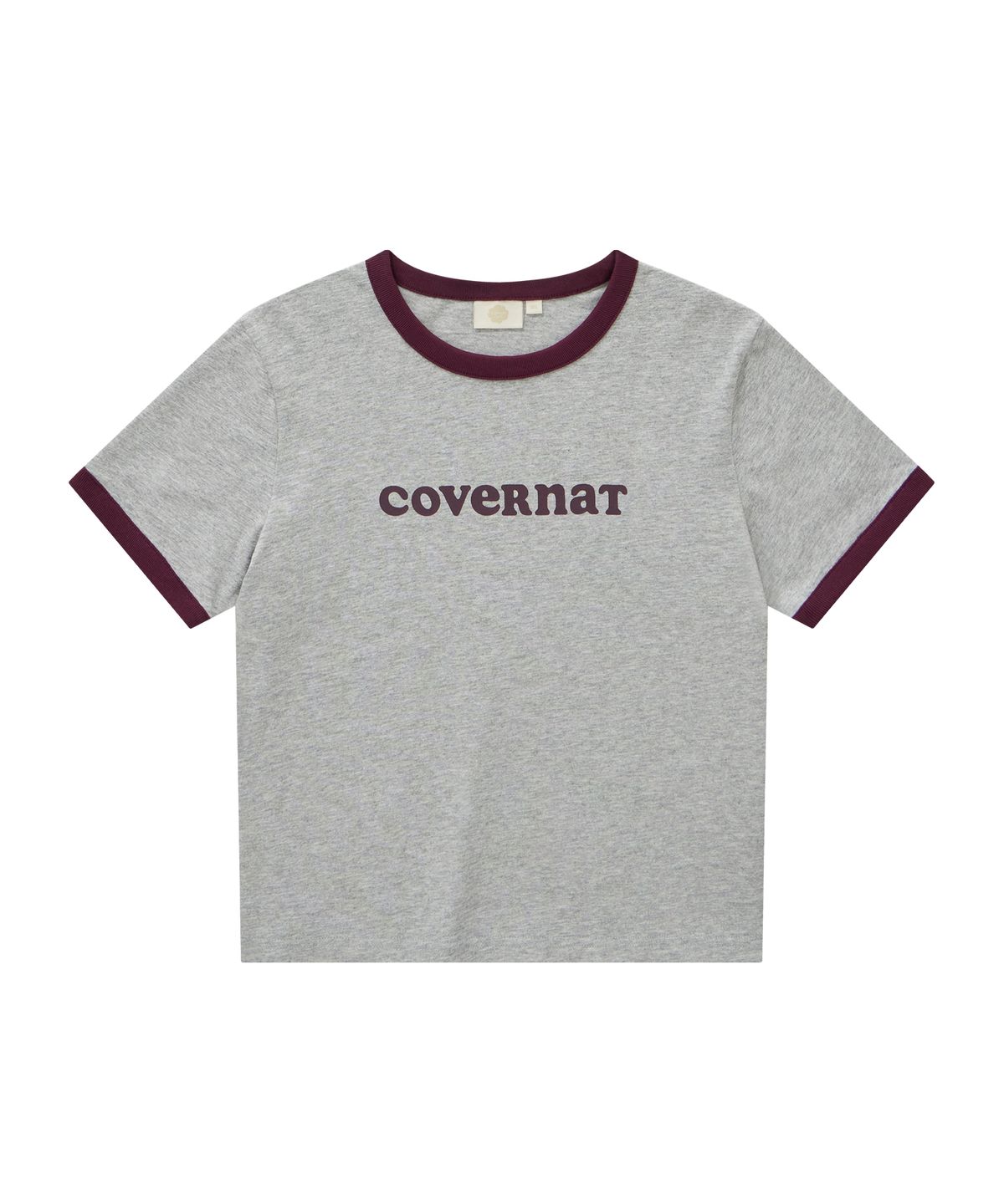 커버낫 우먼(COVERNAT WOMAN) 우먼 쿠퍼로고 링거 티셔츠 멜란지 그레이