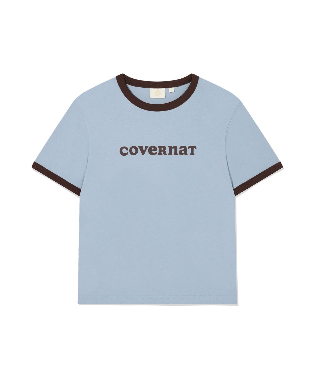 커버낫 우먼(COVERNAT WOMAN) 우먼 쿠퍼로고 링거 티셔츠 더스티 블루