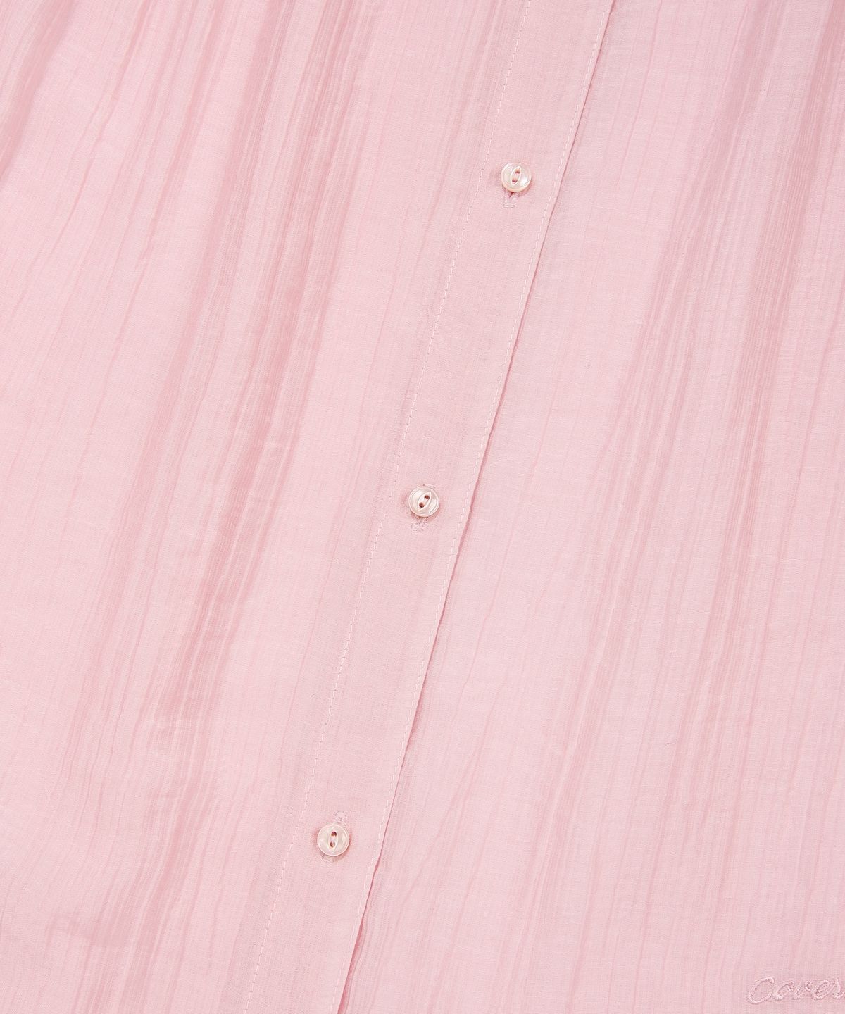 커버낫 우먼(COVERNAT WOMAN) 우먼 오버핏 시어 셔링 블라우스 라이트 핑크