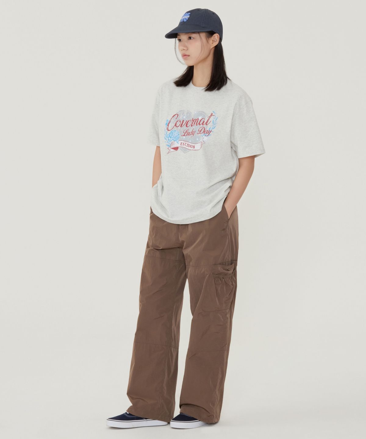 커버낫 우먼(COVERNAT WOMAN) 우먼 플라워 로우 캡 아이보리