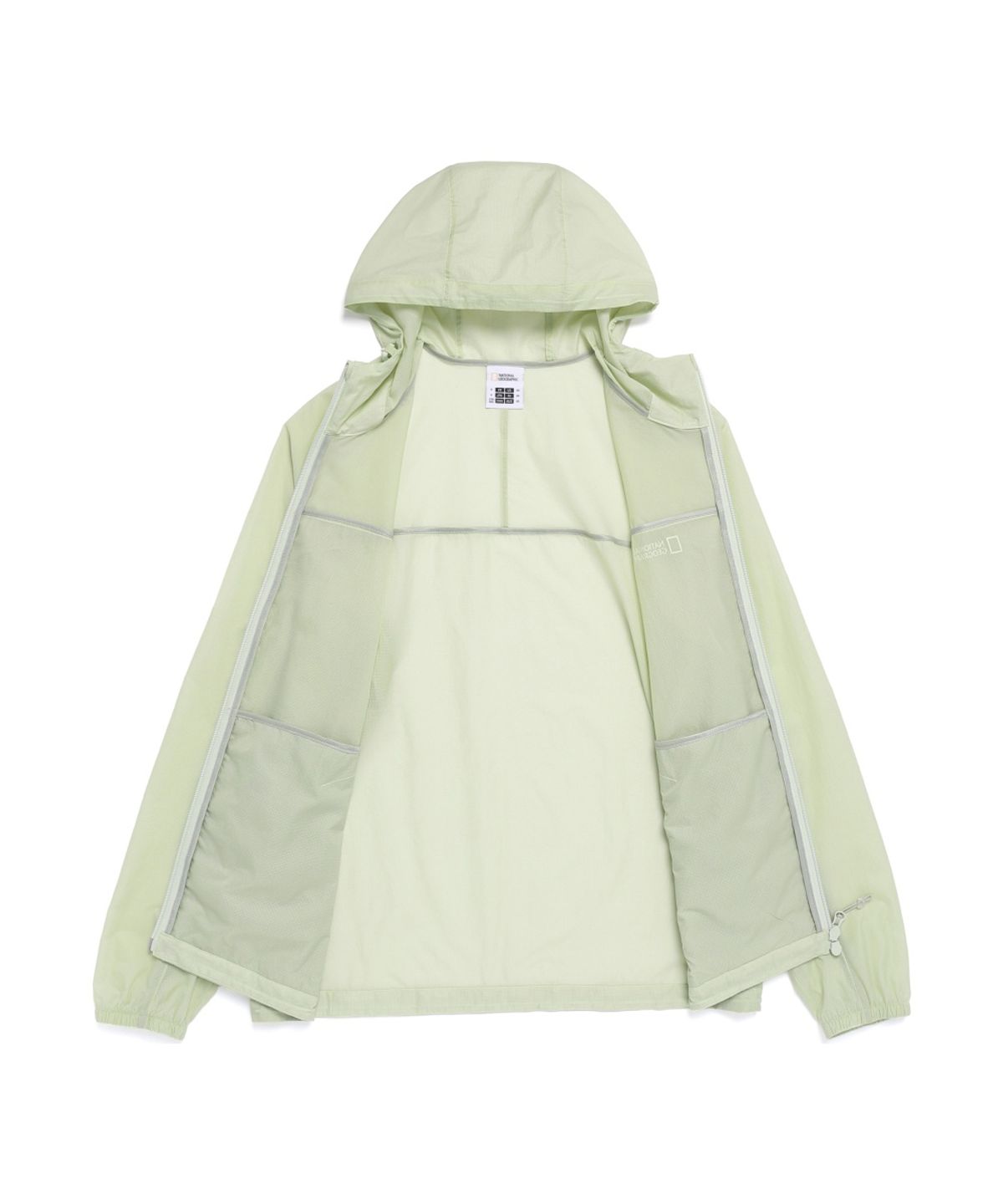 내셔널지오그래픽(NATIONALGEOGRAPHIC) N262UJP911 라이트팩 후드 풀집업 바람막이 LIGHT JADE