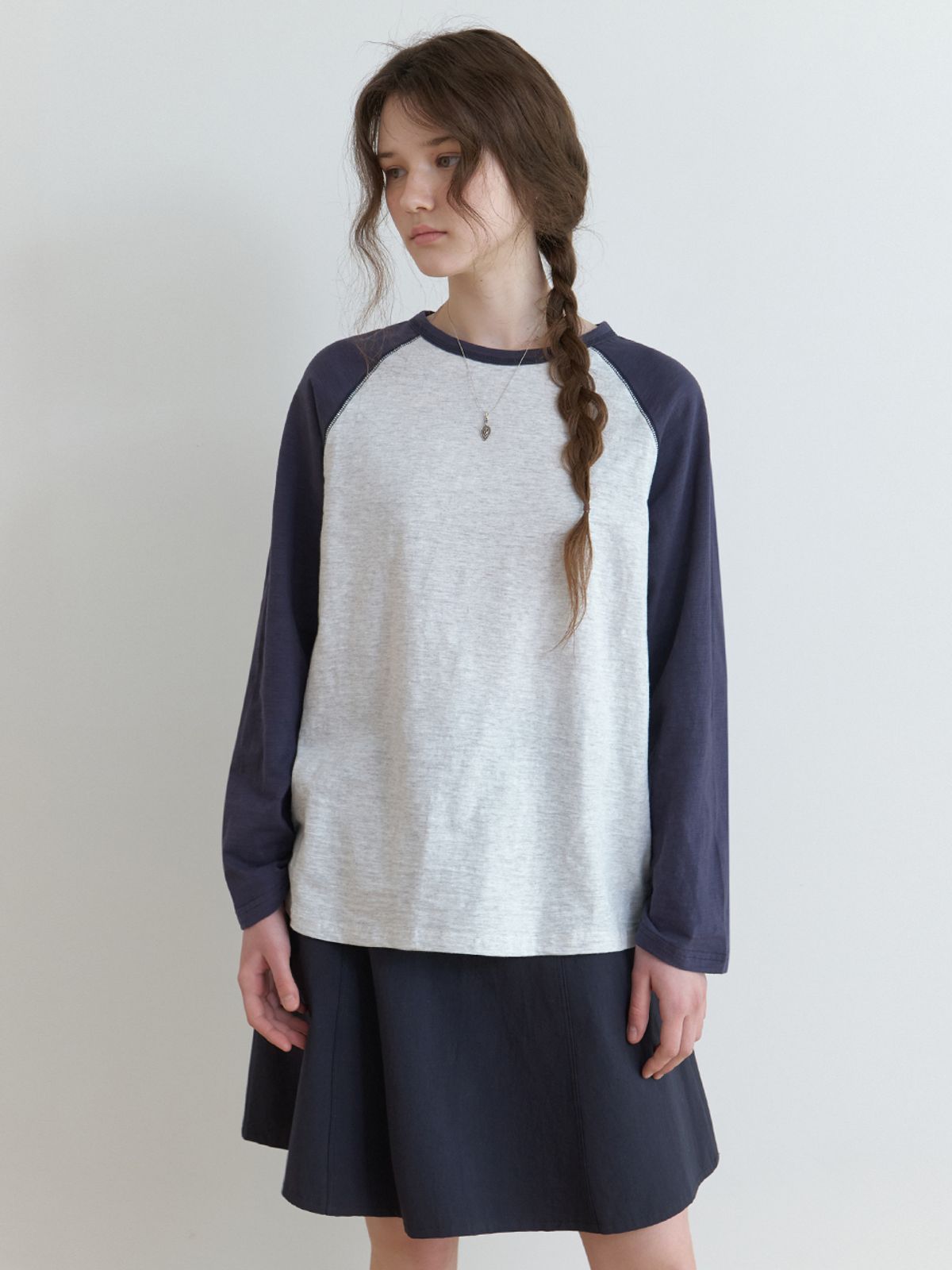 더미튼(THEMITTEN) Neer raglan t-shirt (melange gray)