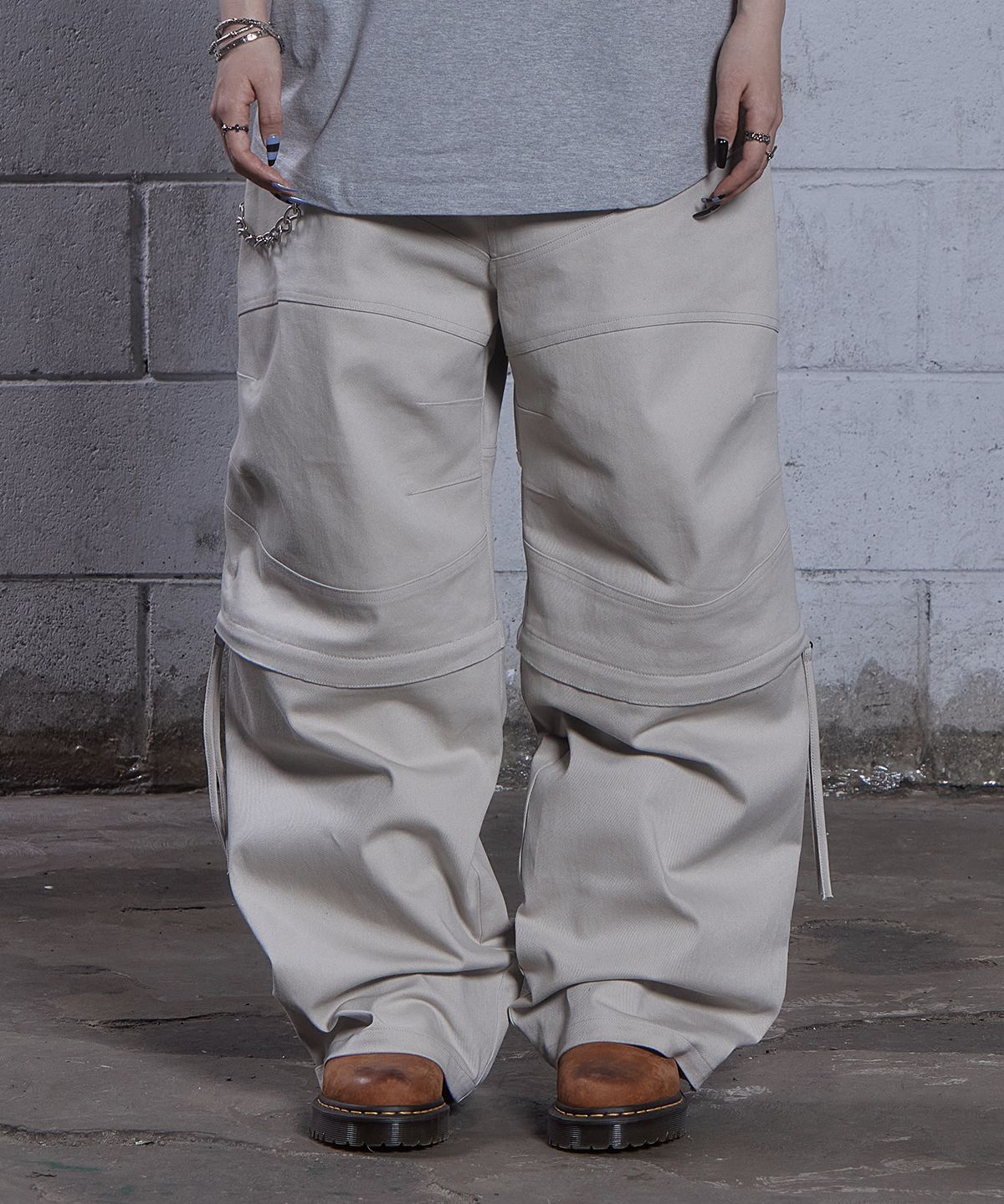 디오스피스(DAUSPICE) (DUC) 2Way ZipOff Biker Pants Beige