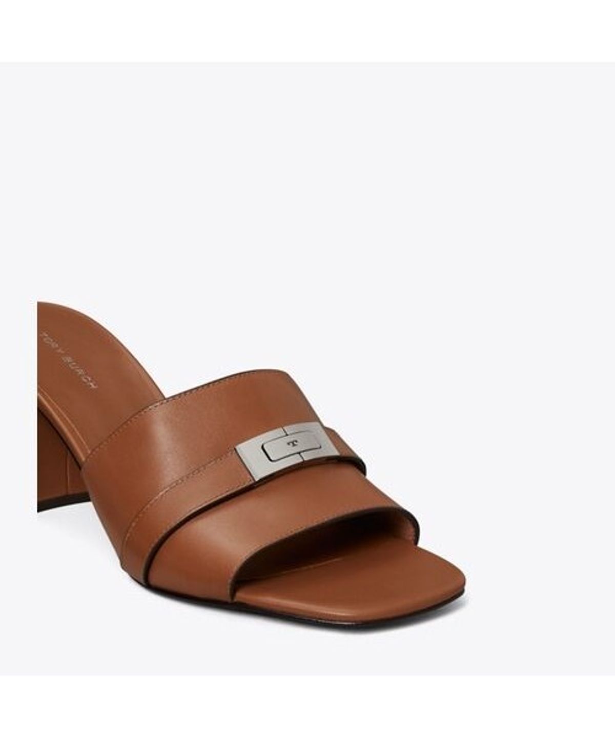 토리버치(TORYBURCH) 릴리 힐 뮬 - 에이지드 탄