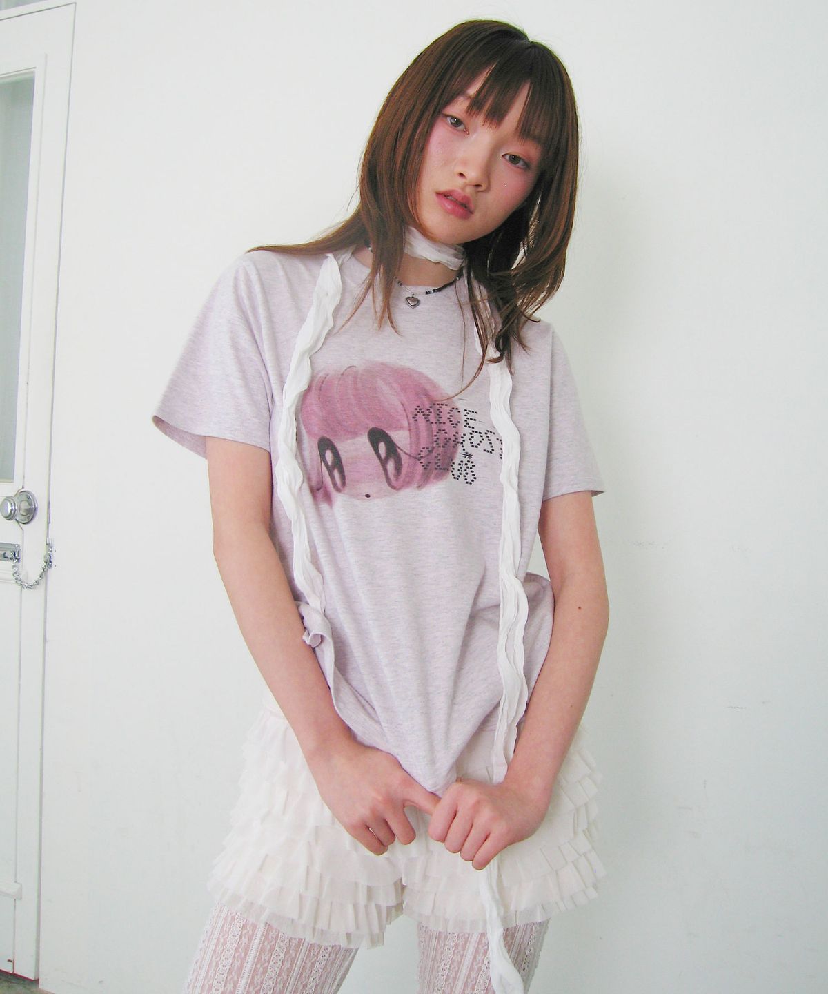 나이스고스트클럽(NICEGHOSTCLUB) BIG EYES DOLL TEE_PINK(NG2GMFT505A)