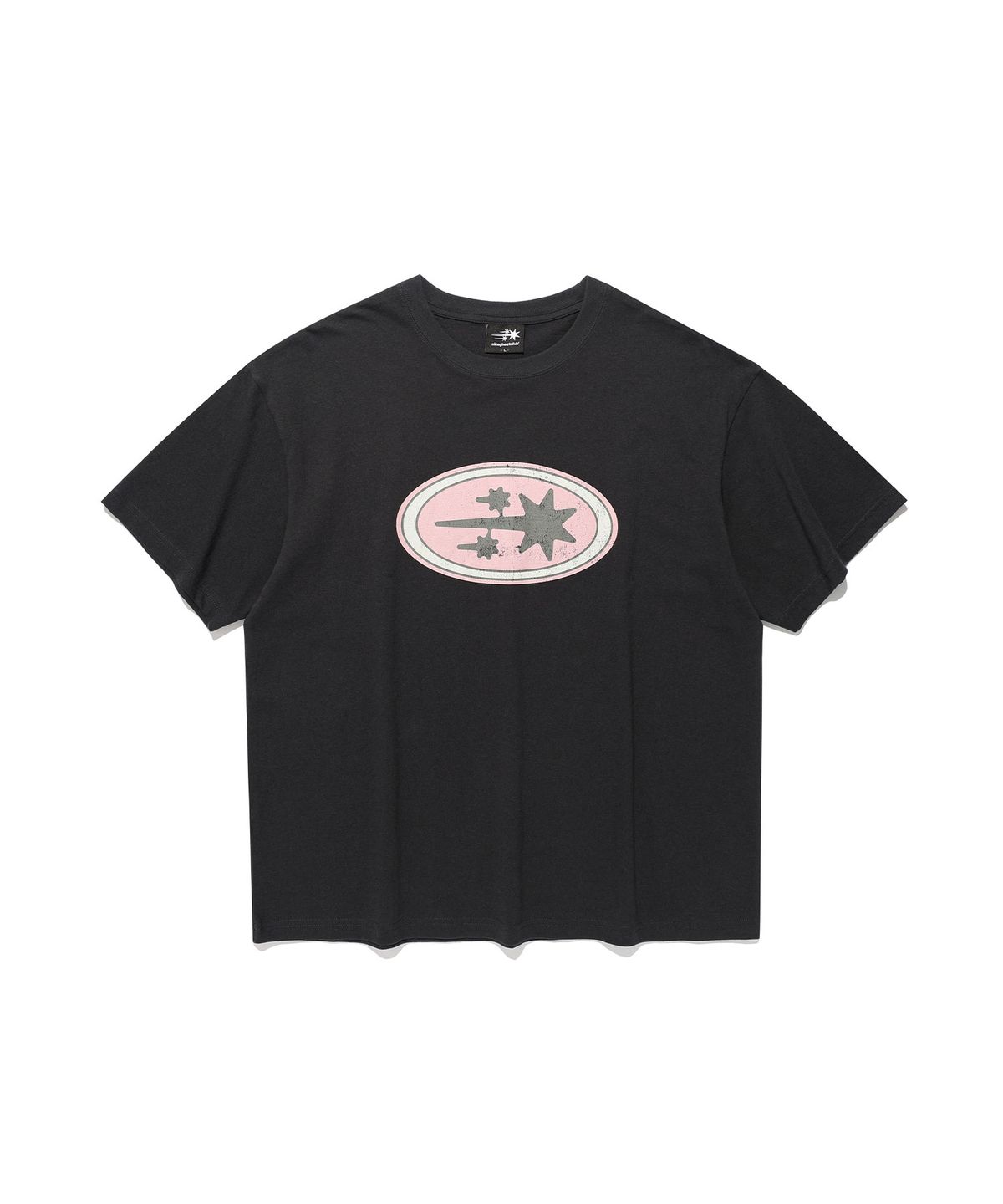 나이스고스트클럽(NICEGHOSTCLUB) OVAL 3STAR LOGO TEE_CHARCOAL(NG2GMUT513A)