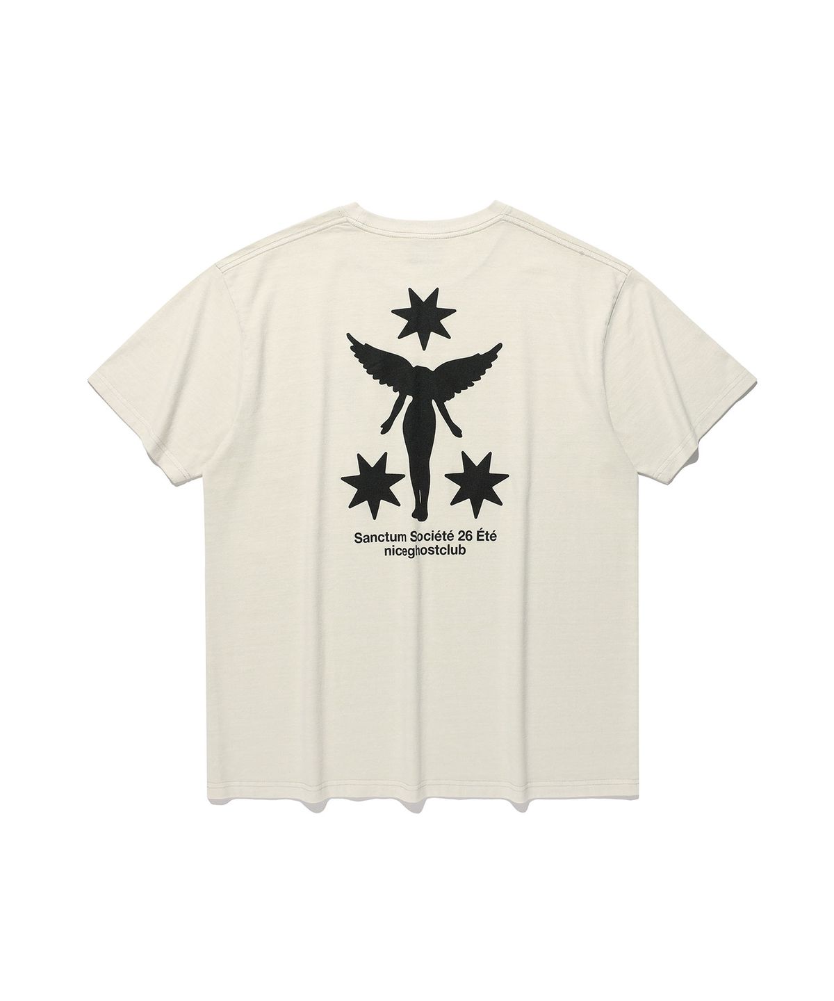 나이스고스트클럽(NICEGHOSTCLUB) SANCTUM SOCIETY PIGMENT DYED TEE_IVORY(NG2GMUT518A)