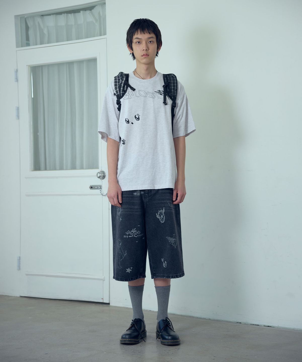 나이스고스트클럽(NICEGHOSTCLUB) NON STANDARD LOGO TEE_GREY(NG2GMUT519A)