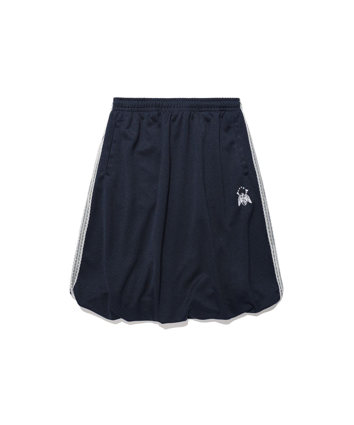 나이스고스트클럽(NICEGHOSTCLUB) GLORY BALLOON LACE TRACK JERSEY SKIRT_NAVY(NG2GMFPA90A)