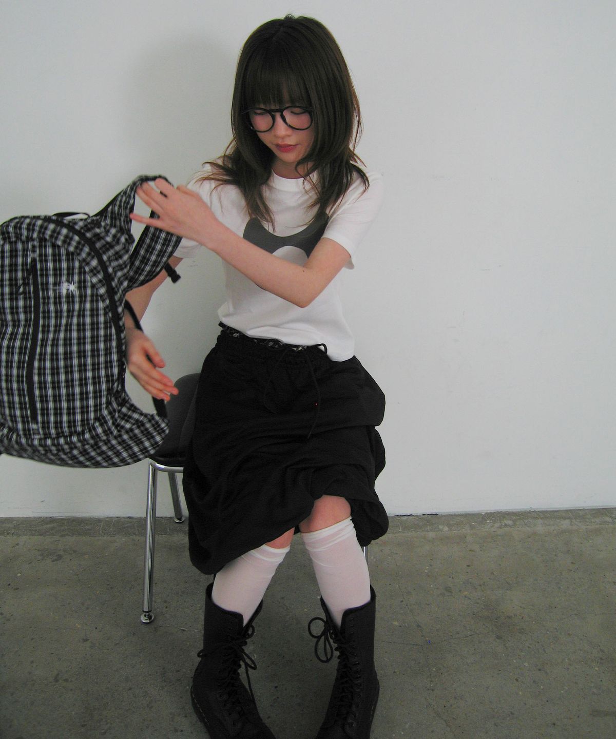 나이스고스트클럽(NICEGHOSTCLUB) GLORY BALLOON LACE TRACK JERSEY SKIRT_BLACK(NG2GMFPA90A)