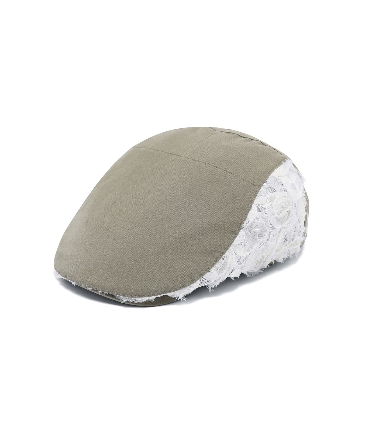 나이스고스트클럽(NICEGHOSTCLUB) FLOWER LACE SKULL HUNTING CAP_KHAKI(NG2GSUAB23A)