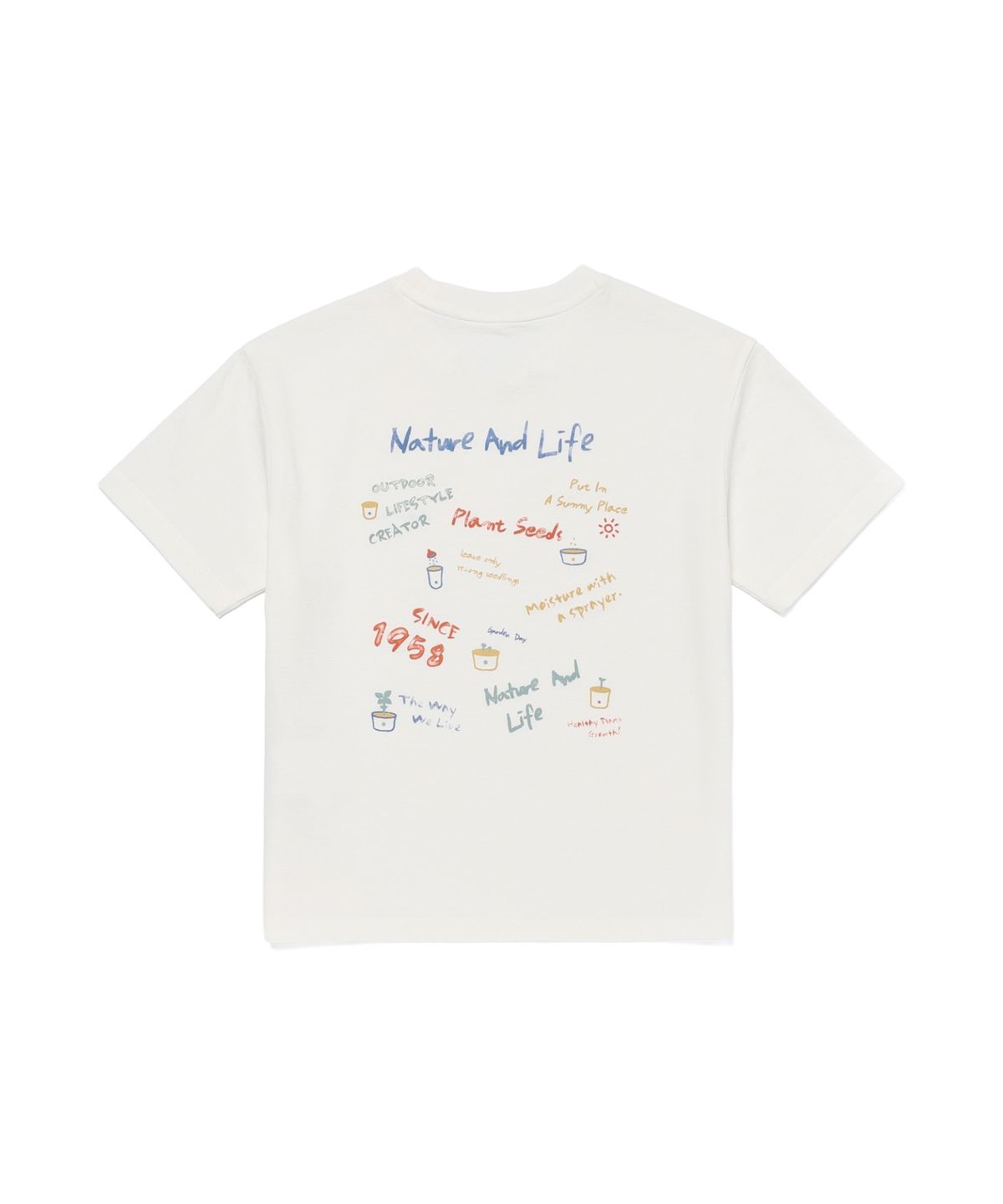 스노우피크 어패럴 키즈(SNOWPEAK APPAREL KIDS) 키즈 소로나 크레용 반팔 티셔츠 (S26MKFTS81) Off White