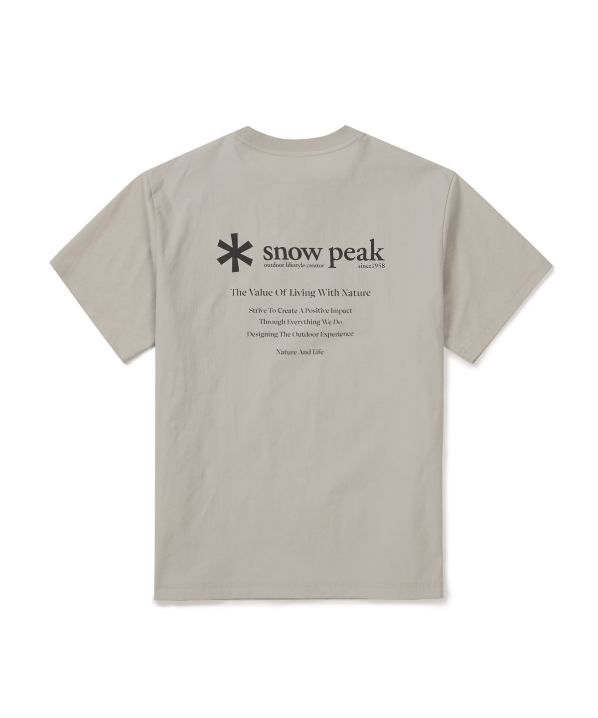 스노우피크 어패럴(SNOWPEAK APPAREL) 클랜드 하이브리드 반팔 티셔츠 (S26MMDTS56) Light Beige