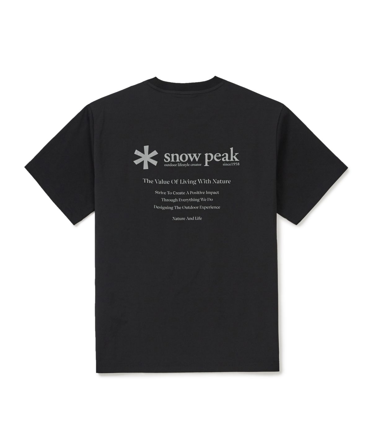 스노우피크 어패럴(SNOWPEAK APPAREL) 클랜드 하이브리드 반팔 티셔츠 (S26MMDTS56) Black