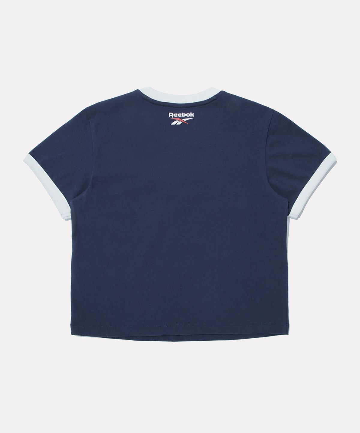 리복(REEBOK) 서클로고 세미크롭 링거 반팔티 (W) - 네이비