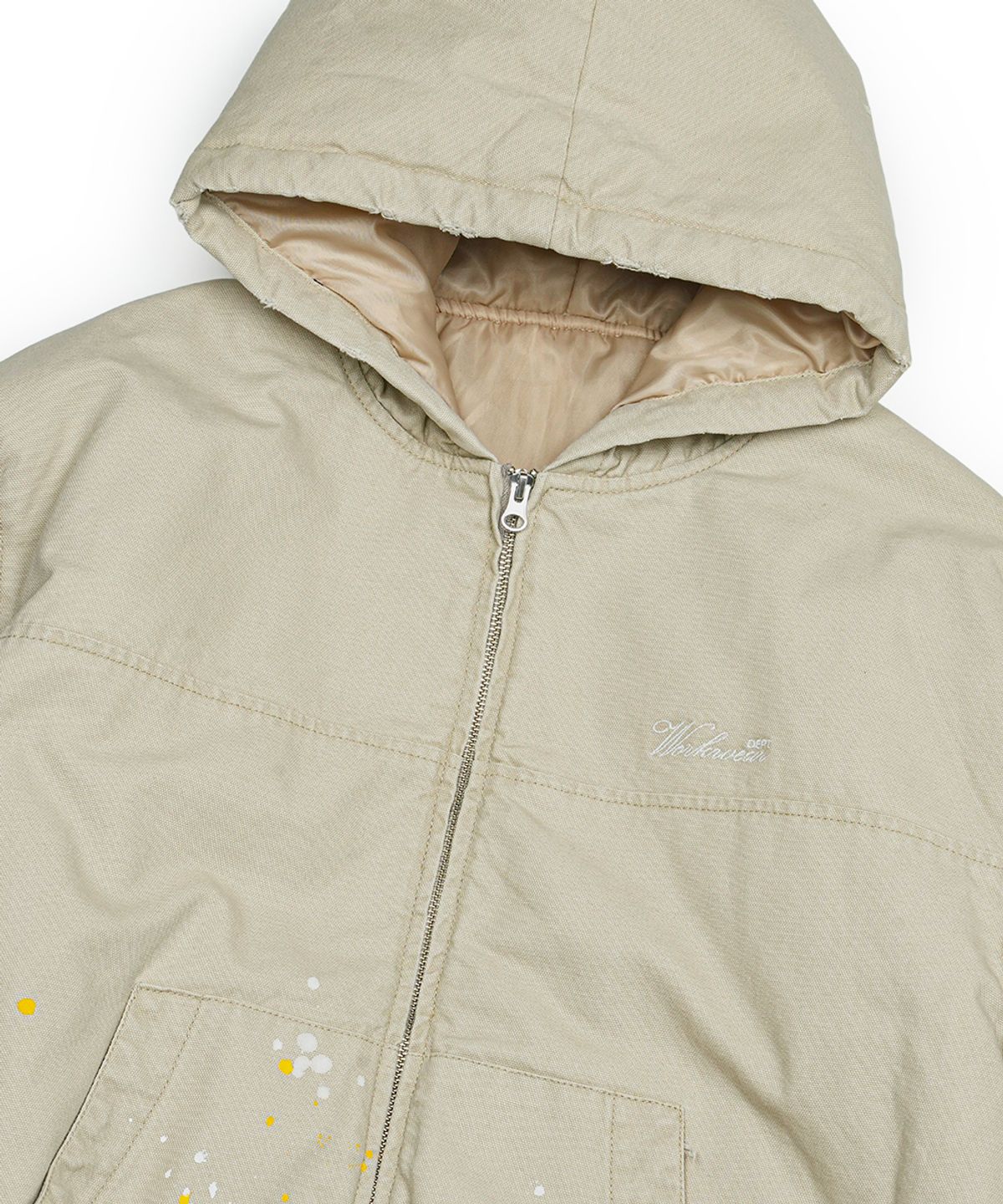 그레일즈(GRAILZ) PAINTED HOOD WORK JACKET [BEIGE]