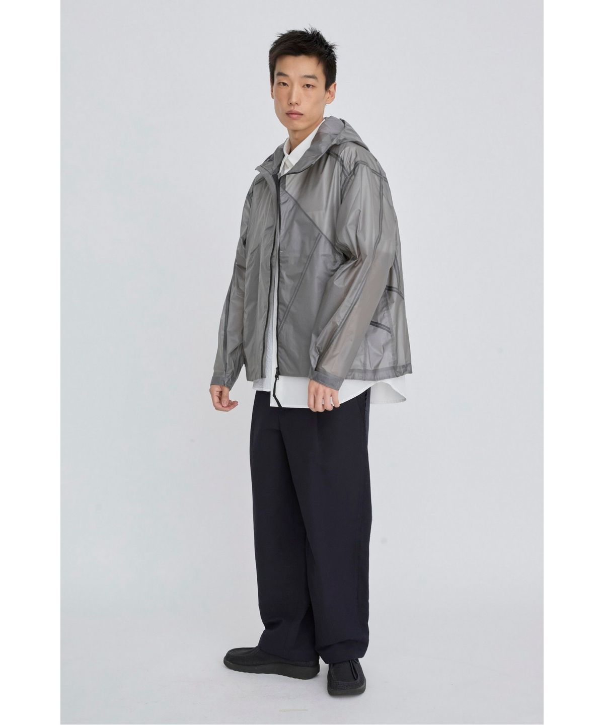 래코드(RECODE) Line Detailed Wind Jacket RKUAM26605GYX