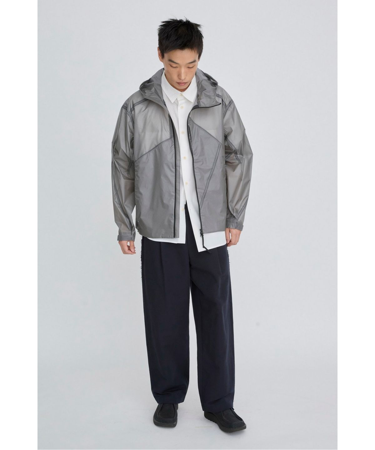 래코드(RECODE) Line Detailed Wind Jacket RKUAM26605GYX