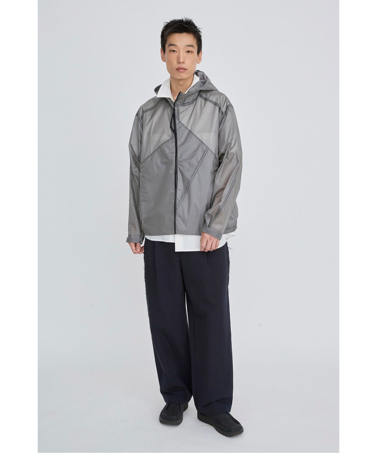 래코드(RECODE) Line Detailed Wind Jacket RKUAM26605GYX