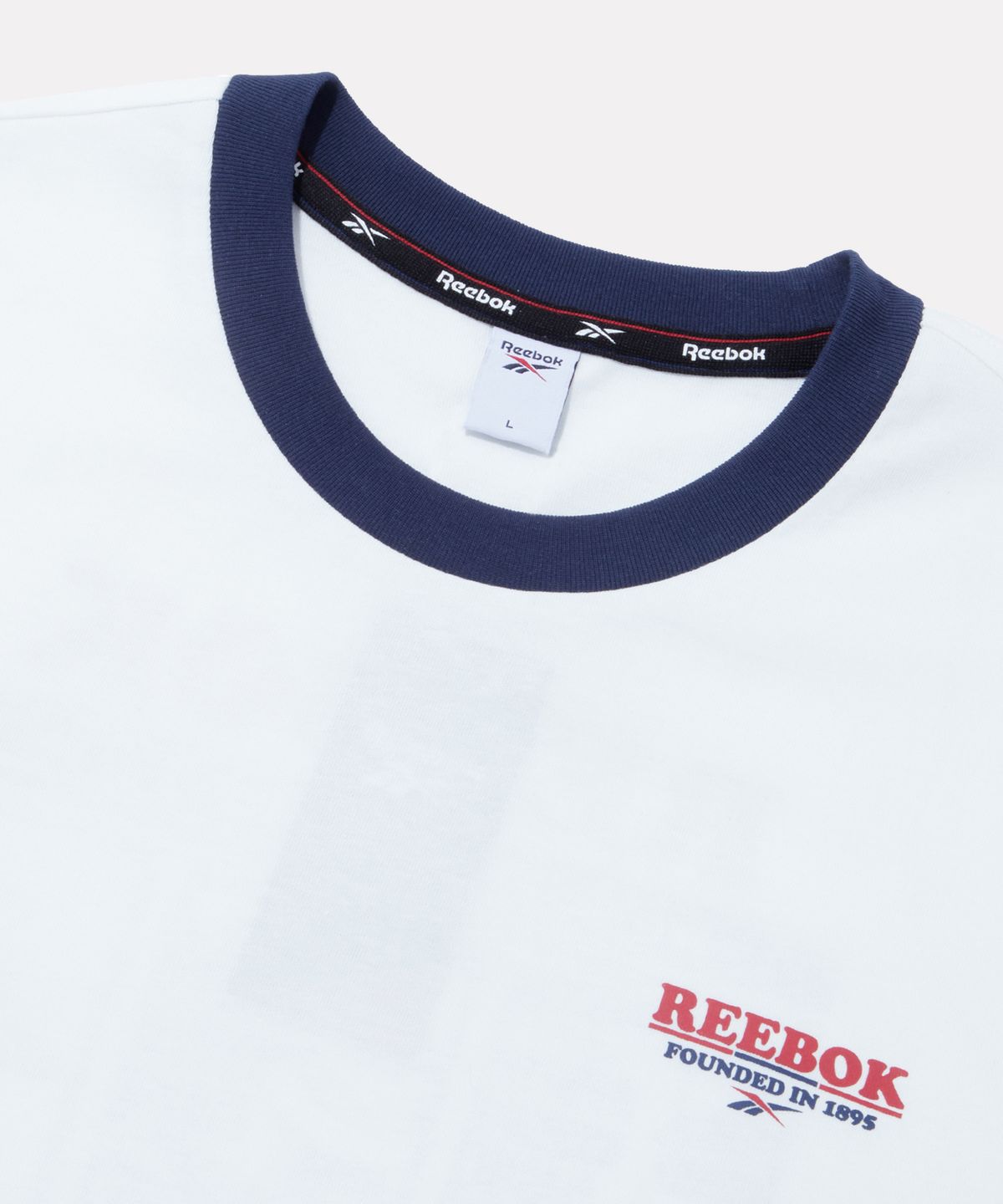 리복(REEBOK) 그래픽 링거 반팔티 - 화이트:네이비