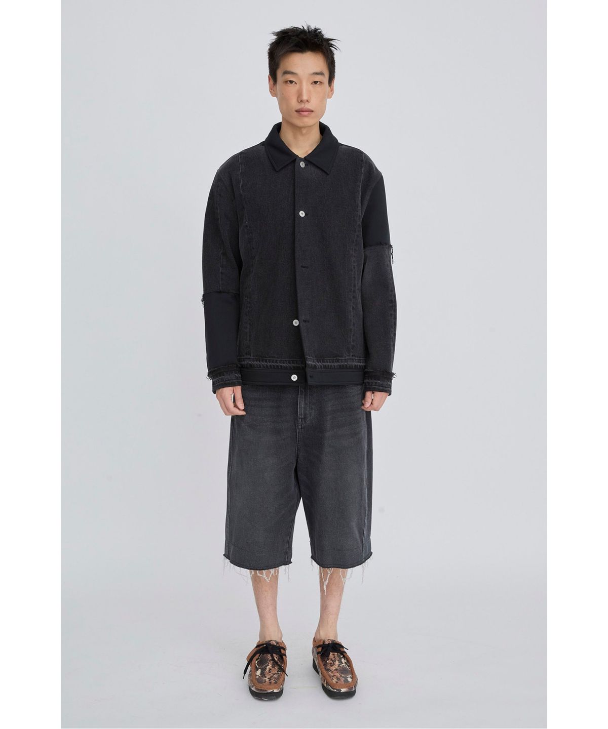 래코드(RECODE) Upside Down Denim Trucker Jacket RKJAS26601BKX