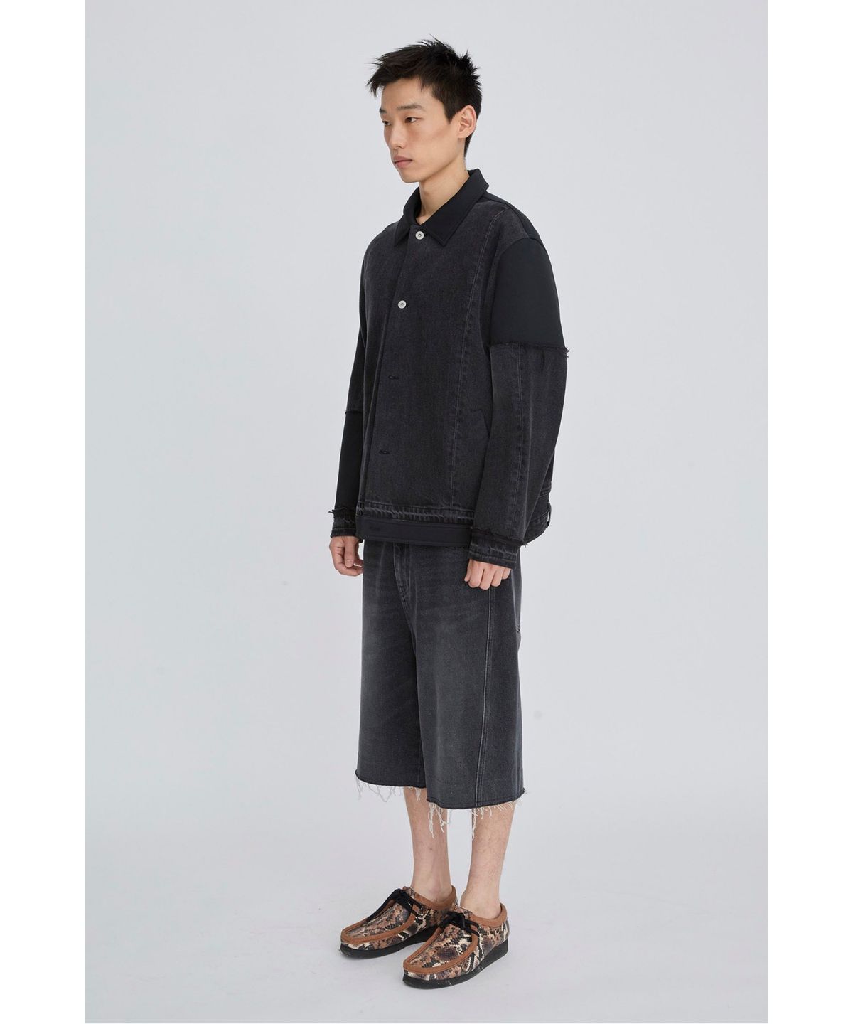 래코드(RECODE) Upside Down Denim Trucker Jacket RKJAS26601BKX
