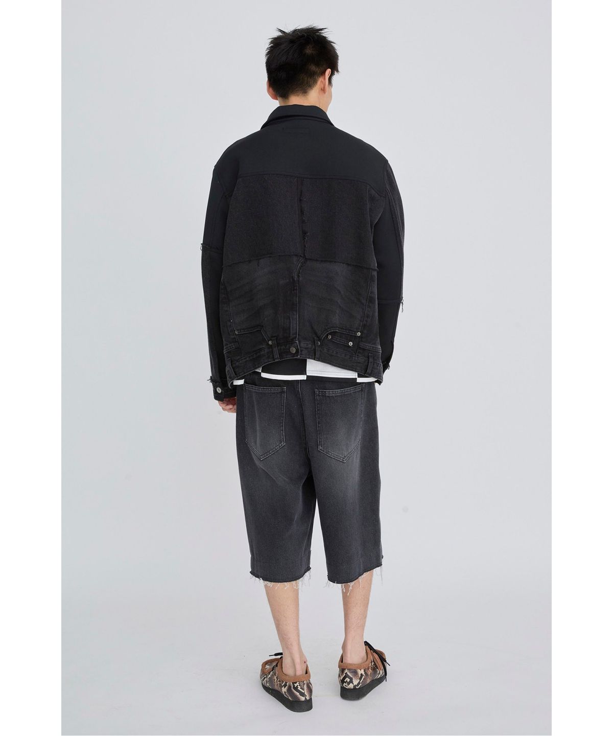 래코드(RECODE) Upside Down Denim Trucker Jacket RKJAS26601BKX