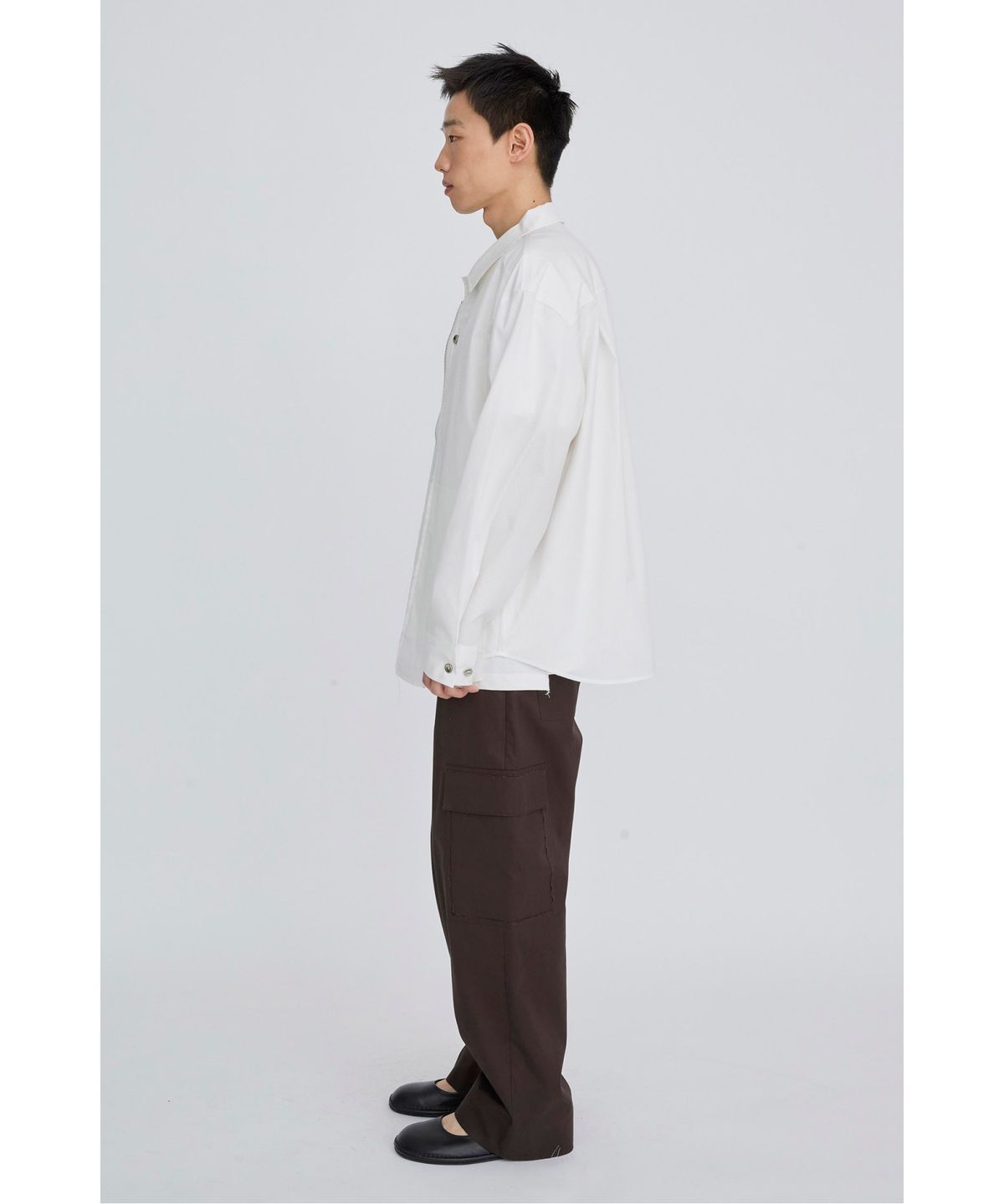 래코드(RECODE) Zip-Detail Shirt Jacket RKSAS26611WHX