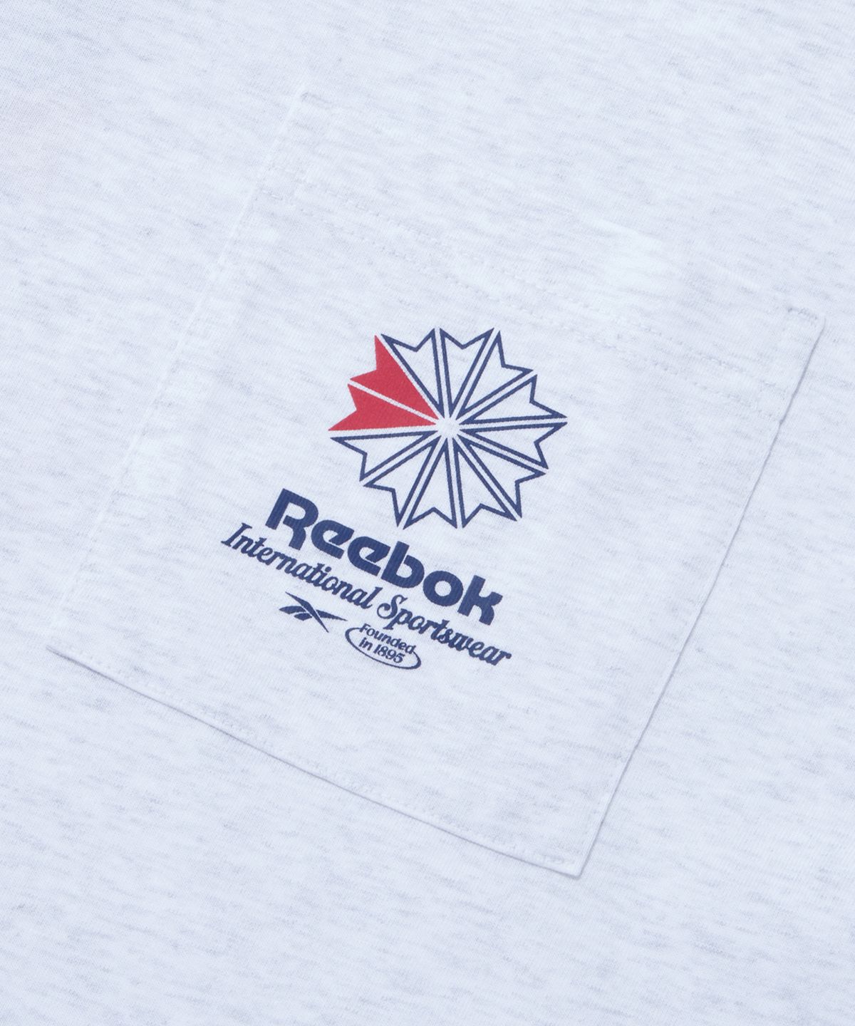 리복(REEBOK) 클래식 포켓 오버핏 반팔티 - 라이트 멜란지 그레이
