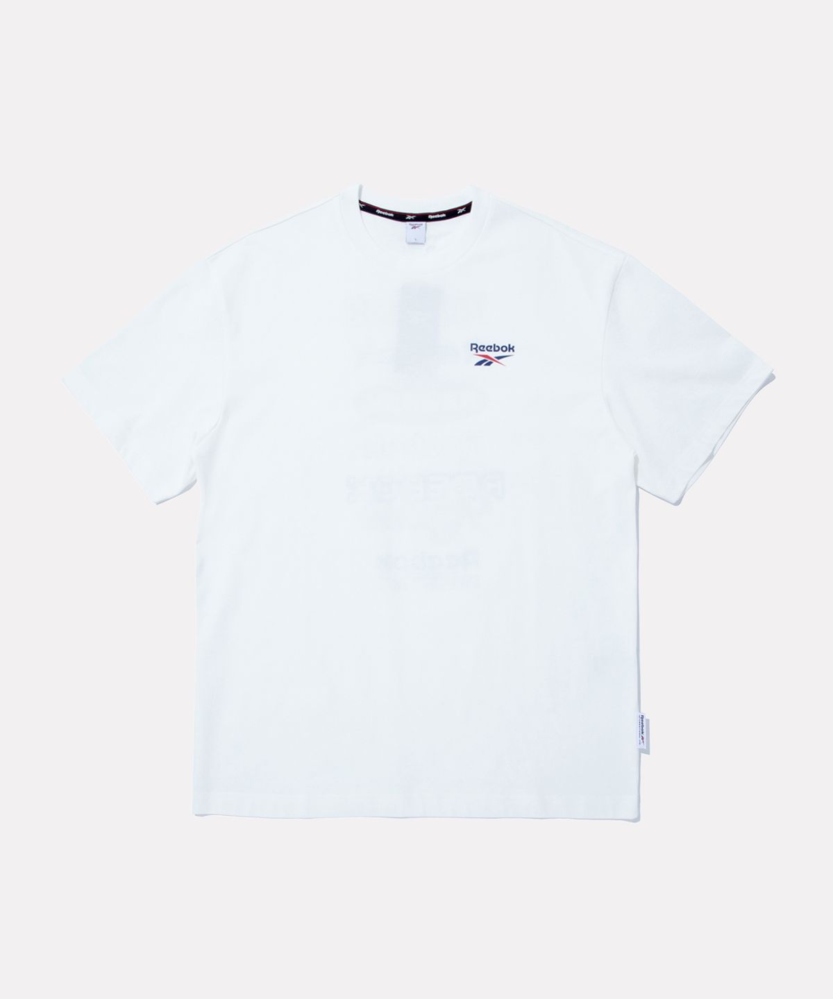 리복(REEBOK) 멀티로고 오버핏 반팔티 - 화이트